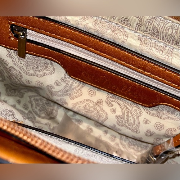 Women’s Simply Noelle Cognac faux leather crocodile pattern Crossbody Bag - Picture 13 of 16